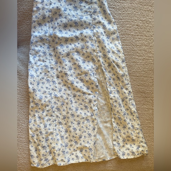 & Other Stories Puff Sleeve Linen Midi Dress – Size 4 - Picture 9 of 14